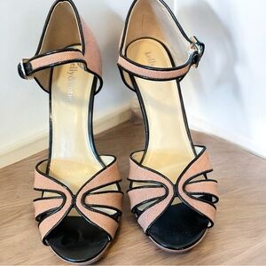 Kelly & Katie Black and Tan Heels